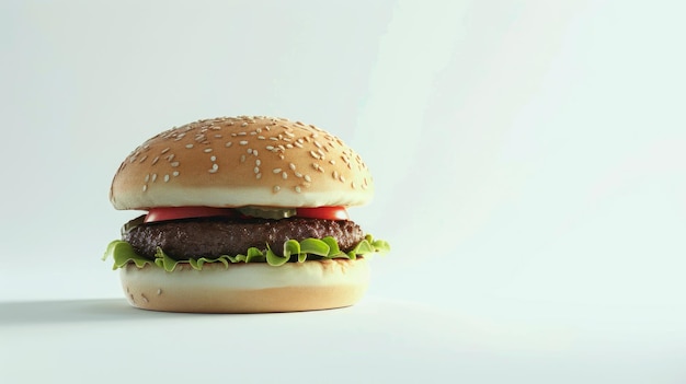 Hamburgerbrood op een witte achtergrond Hamburgerrood op een wit achtergrond
