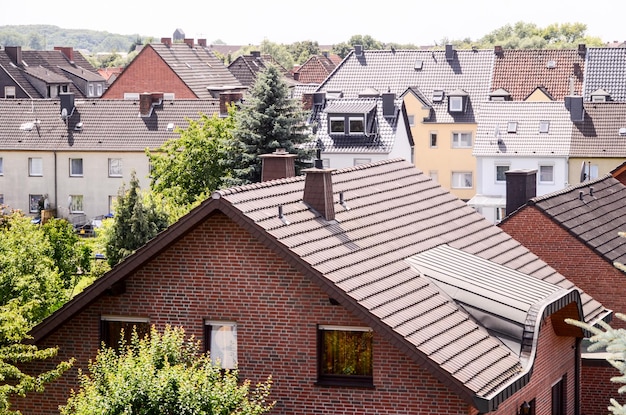 Hamm Oude Duitse gotische stad met typische daken