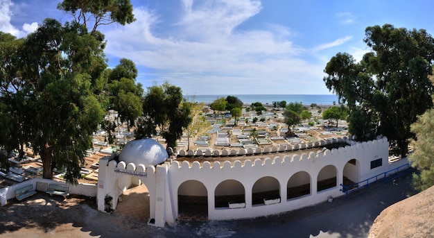 HAMMAMET TUNISIA OCT 2014 Ancient cemetery near Medina on October 6 2014 in Hammamet Tunisia