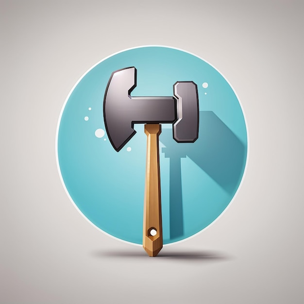 Hammer floating cartoon vector icon illustration tool object icon concept isolated premium vector