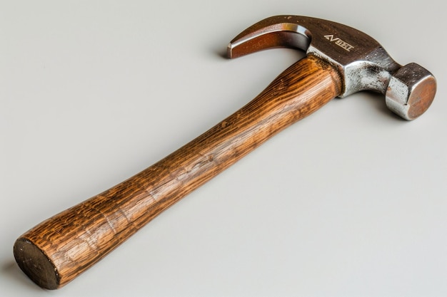 hammer Locksmiths hammer with a wooden lacquered handle isolated on a white background