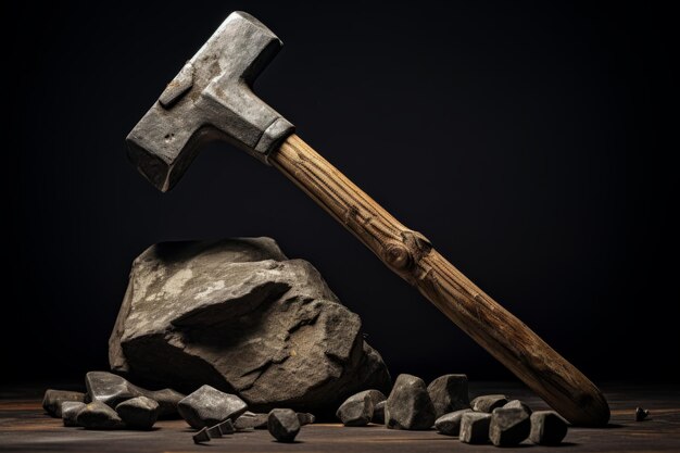 Premium AI Image  Hammer and Nail the Art of Precision in a 32 Ratio
