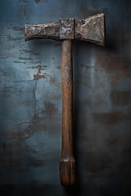 a hammer on a rustic background