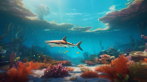 hammer shark HD 8K wallpaper Stock Photographic Image