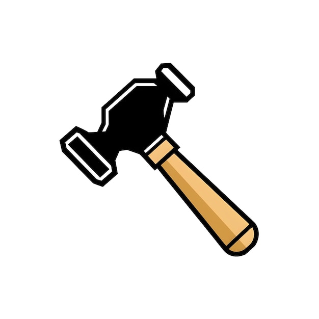 hammer in a white background vector art