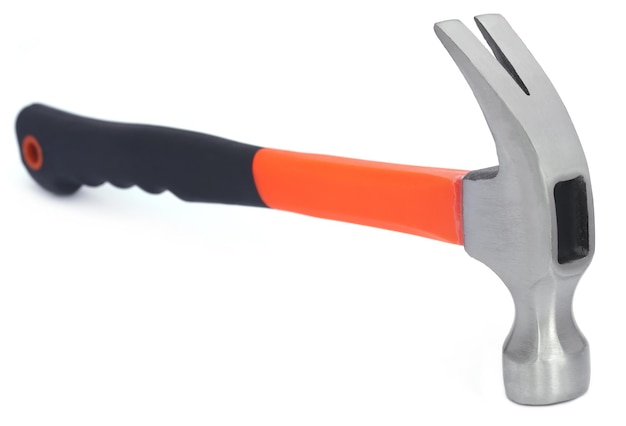 Hammer over white background