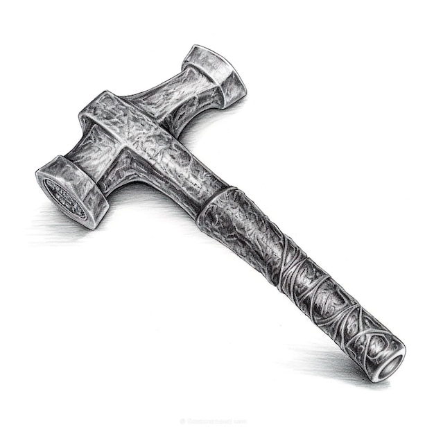 Hammer on white background