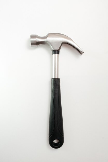 Hammer on a white table