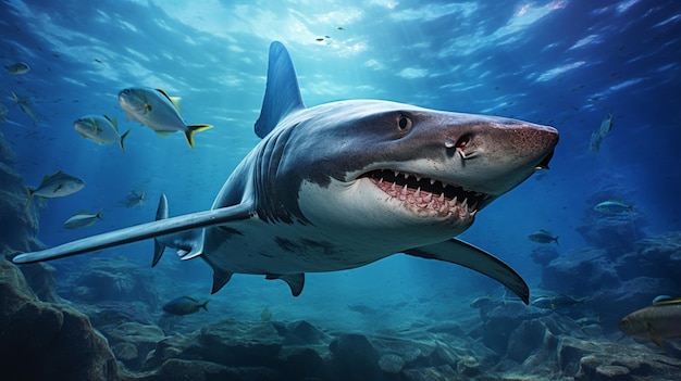 Photo hammerhead shark high quality background