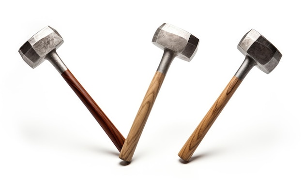 Hammers Presented on White Background