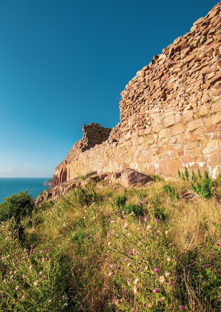 Hammershus Ruins Castle in Bornholm, Denmark