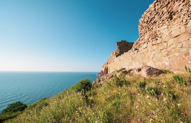 Hammershus Ruins Castle in Bornholm, Denmark