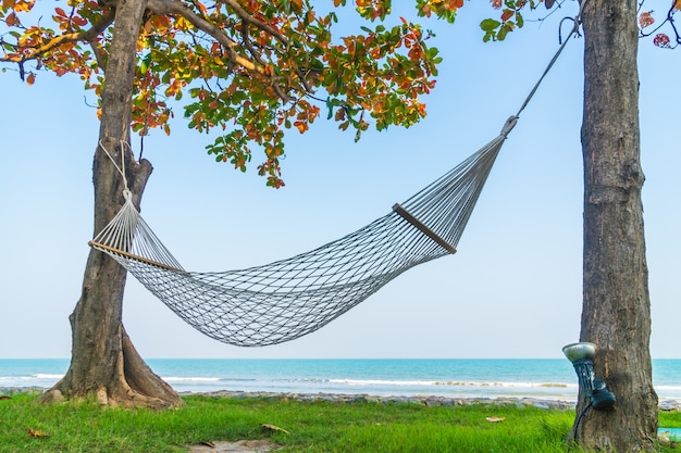 Hammock on the beach sea