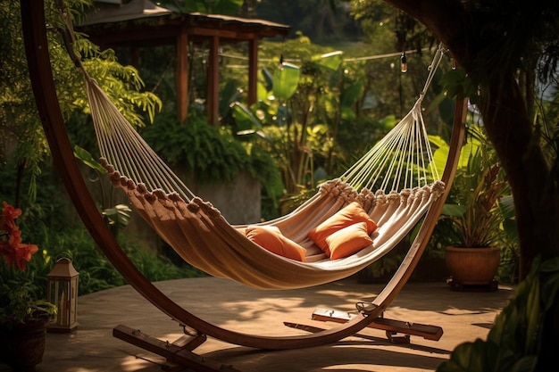 A hammock in the jungle