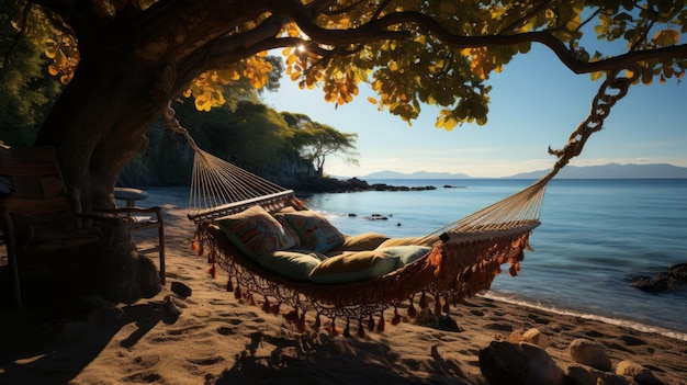 A hammock at the Marimegmeg beach