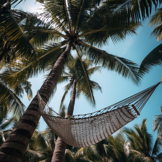 Hammock on a tropical beach