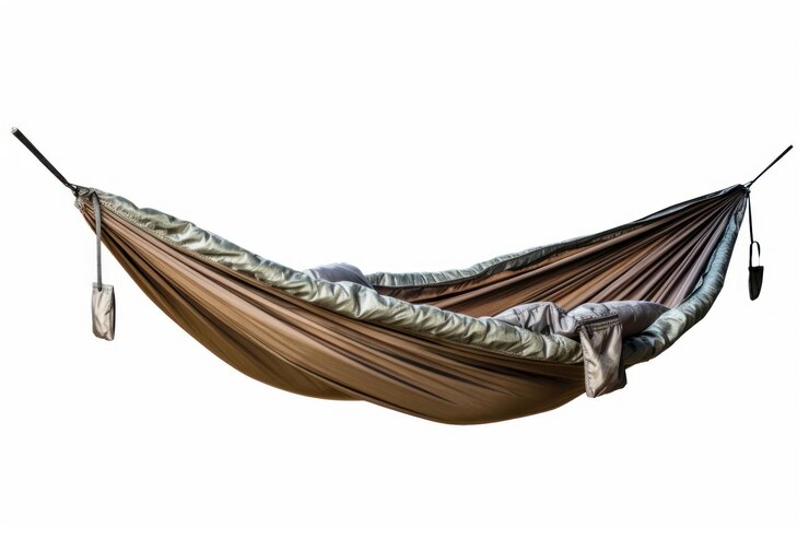 Foto hammock witte achtergrond rust ontspanning