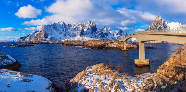 Hamnoy winter panorama