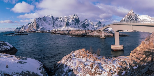 Hamnoy winter panorama