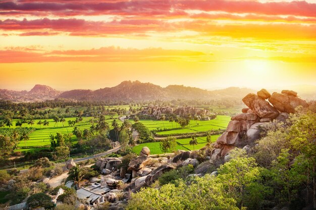 Hampi valley in India