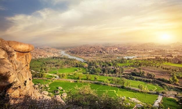 Hampi valley in India