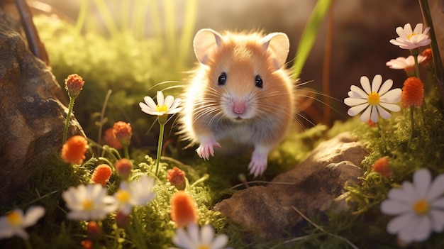 hamster in the garden