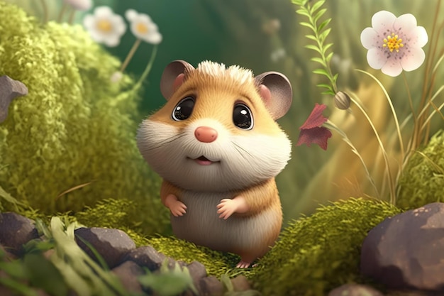 Hamster in the grass wallpapers