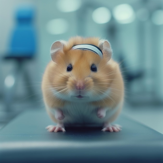 hamster in the gym