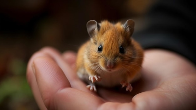A hamster in a hand