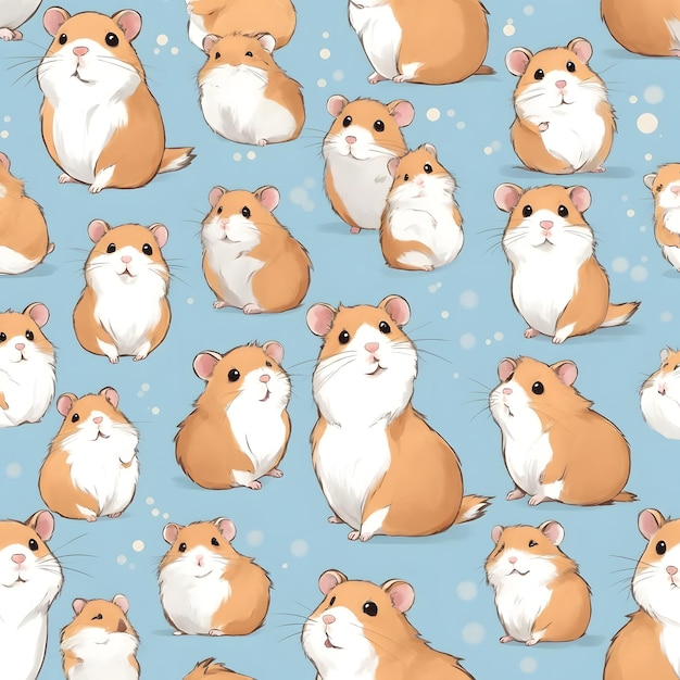 Hamster illustration AI Generative