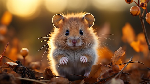 Hamster in professionele National Geographic-stijl