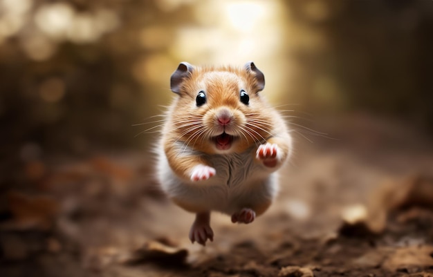 Hamster is running