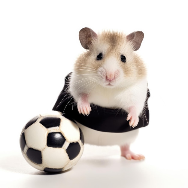 Hamster Kicking a Mini Football