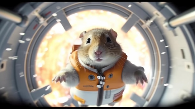 Premium Photo  A hamster's life generative ai