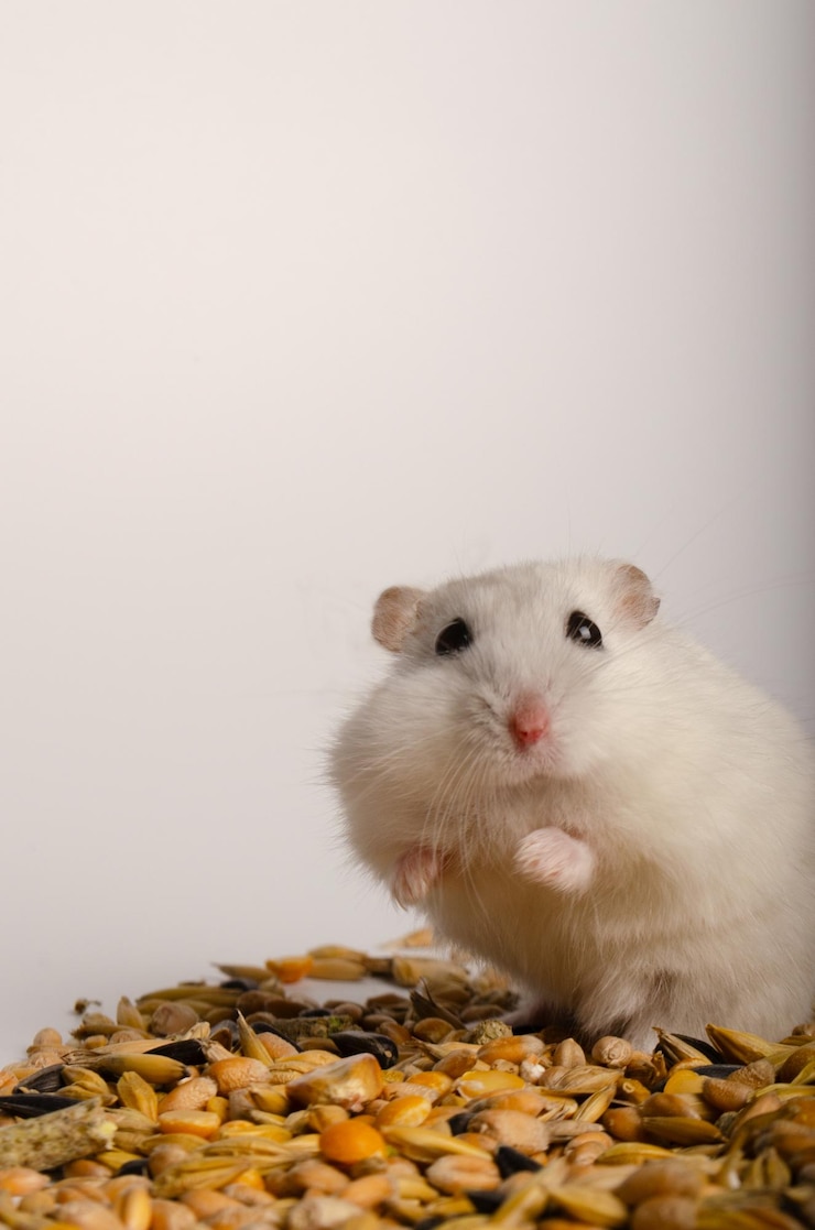 a hamster that eats grains