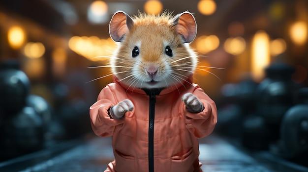 Hamster wearing suit