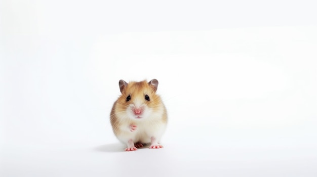 A hamster with a white background