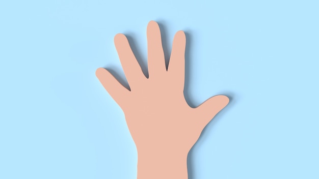 hand background International Human Rights Day 3d render