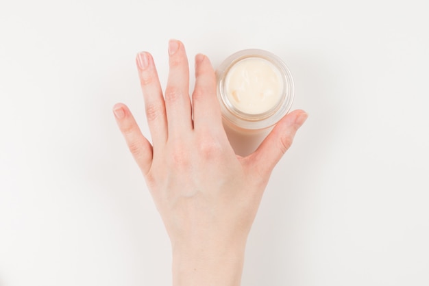 Hand cream isolated on white