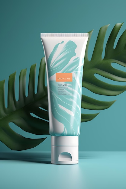 Hand cream tube mockup