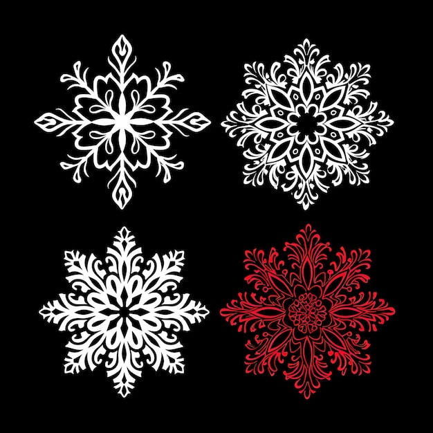 Hand Cut Fabric Snowflake Borderlines With a Devore Effect a Decorations Object Art Line Concept