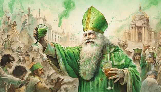 hand draw st patrick's day poster