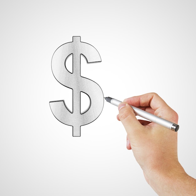 hand drawing dollar