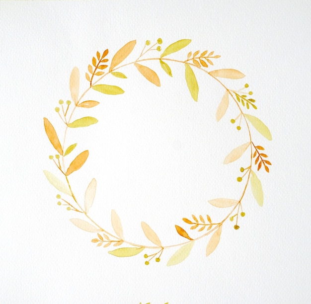 Hand drawing flowers in watercolor style on white paper background