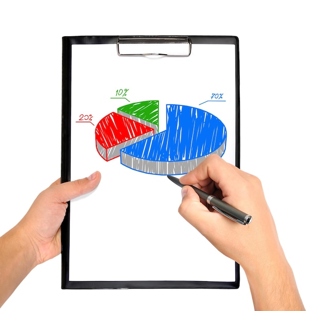 Hand drawing pie chart