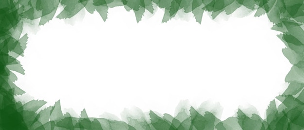 hand-drawn abstract watercolor green background with copy space