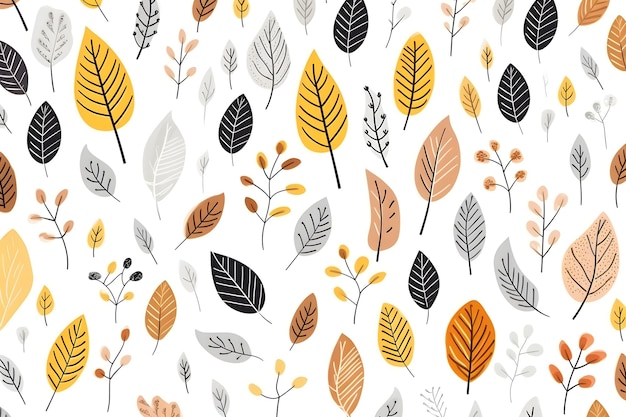 hand drawn autumn pattern