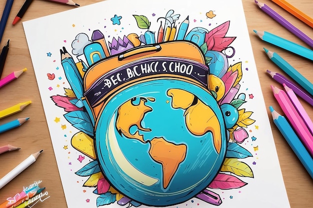 Hand drawn for back to school event