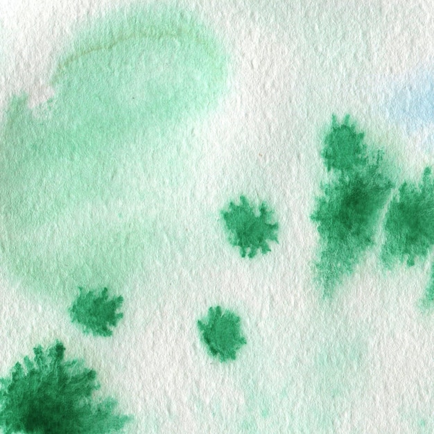 Hand Drawn Background with Watercolor Colored Splashes