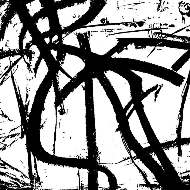 Фото Ручная иллюстрация черными чернилами хипстерская черная краска абстрактный фон